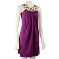 Lyndia by Lyndia Procanik Purple Metal Rings Dress
