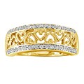 10k Yellow Gold 1/4ct TDW Diamond Heart Ring (J, I2-I3)