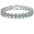 Sterling Silver Genuine Blue Topaz Bracelet