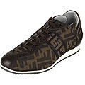 Fendi Women's Zucca Canvas Lace-up Sneakers