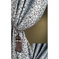 Elegant Flocked Scroll Curtains (50 in. x 108 in.)