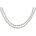 14k White Gold All-around Bezel-set CZ Necklace