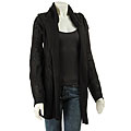 Renee C Women's Gathered Detail Cardigan Sweater