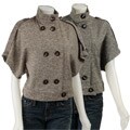 Renee C Double-breasted Kimono-sleeve Sweater