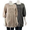 Renee C Double-breasted 3/4-sleeve Top