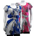 Joy Plus Size Short-sleeve Printed Top