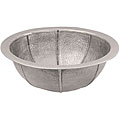 Ribbed Satin Nickel Hammered Copper Sink