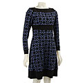 Eliza J Women's Long-sleeve Geo Print Dress