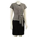 Eliza J Women's Houndstooth Jacket with Shift Dress