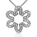 14k Gold 1/4ct TDW Diamond Flower Necklace (I-J, I1-I2)