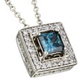 14k Gold 3/4ct TDW Irradiated Blue Diamond Necklace (G-H, I1)