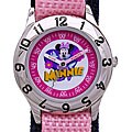 Disney Time Teacher Minnie Girls Pink Strap Watch