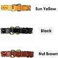 Linea Pelle Women's Double-D Ring Split Braid Belt