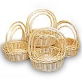 Natural Gourmet Wicker Baskets (Set of 4)