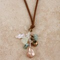 Suede Gems and Pearls Garden Gift Necklace (USA)