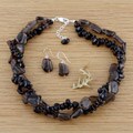 Smokey Quartz Necklace and Earrings Set (USA)