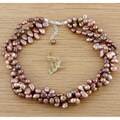 Cinnamon Glow 3-strand Pearl Necklace (USA)