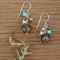 Sterling Silver Gems and Pearls Garden Gift Earrings (USA)