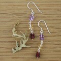 Sterling Silver Semi-precious Stone Companions Earrings (USA)