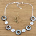 Mother of Pearl Lunar Orbits Coin Pearl Necklace (USA)