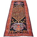 Persian Hamadan Black/ Red Rug (4'10 x 12'2)