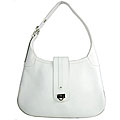 Ferragamo White Calf Hobo Handbag