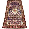Persian Mahal Navy/ Peach Runner Rug (5' x 10')