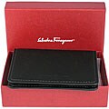 Ferragamo Black Calf Credit Card Case