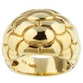 14k Yellow Gold Over Silver Dome Ring