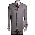 Mantoni Men's Grey Shadow Striped Wool Suit