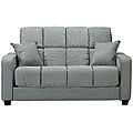 Cara Sky Microfiber Futon Loveseat Bed