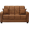 Cara Dark Brown Microfiber Futon Loveseat Bed