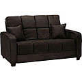 Cara Black Microfiber Futon Loveseat Bed