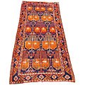 Persian Hamadan Navy Runner Rug (4'7 x 10'6)