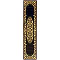 Hand-tufted Heritage Black Wool Rug (2'3 x 14')