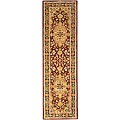Heritage Tabriz Red/ Black Wool Rug (2'3 x 14')