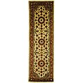 Hand-tufted Classic Kerman Ivory Wool Rug (2'3 x 14')