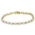 14k Yellow Gold Created Opal Stunning Bracelet