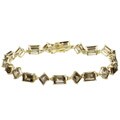 14k Yellow Gold Smokey Quartz Bracelet