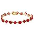 14k Yellow Gold Created Ruby Extraordinary Bracelet