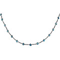 14k White Gold 57-inch Blue Topaz Endless Necklace