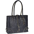 Nunzia Francesca Black Buckle Laptop Tote