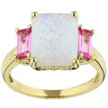 10k Gold Opal and Pink Sapphire Ring