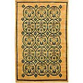 Persian Hand-knotted Majestic Gold Rug (4' x 6')