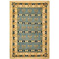 Persian Hand-knotted Tiffany Blue Rug (6' x 9')
