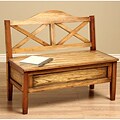 Decorative Backrest Wood Storage Bench (Indonesia)