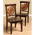 Set of 2 Fall Leaf Design Chairs (Indonesia)