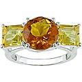 Sterling Silver Multi-colored Citrine Ring