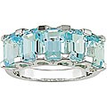 Sterling Silver Sky Blue Topaz 5-stone Ring