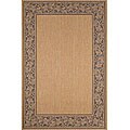 Terrace Scroll Border Brown Rug (7'8 x 9'10)